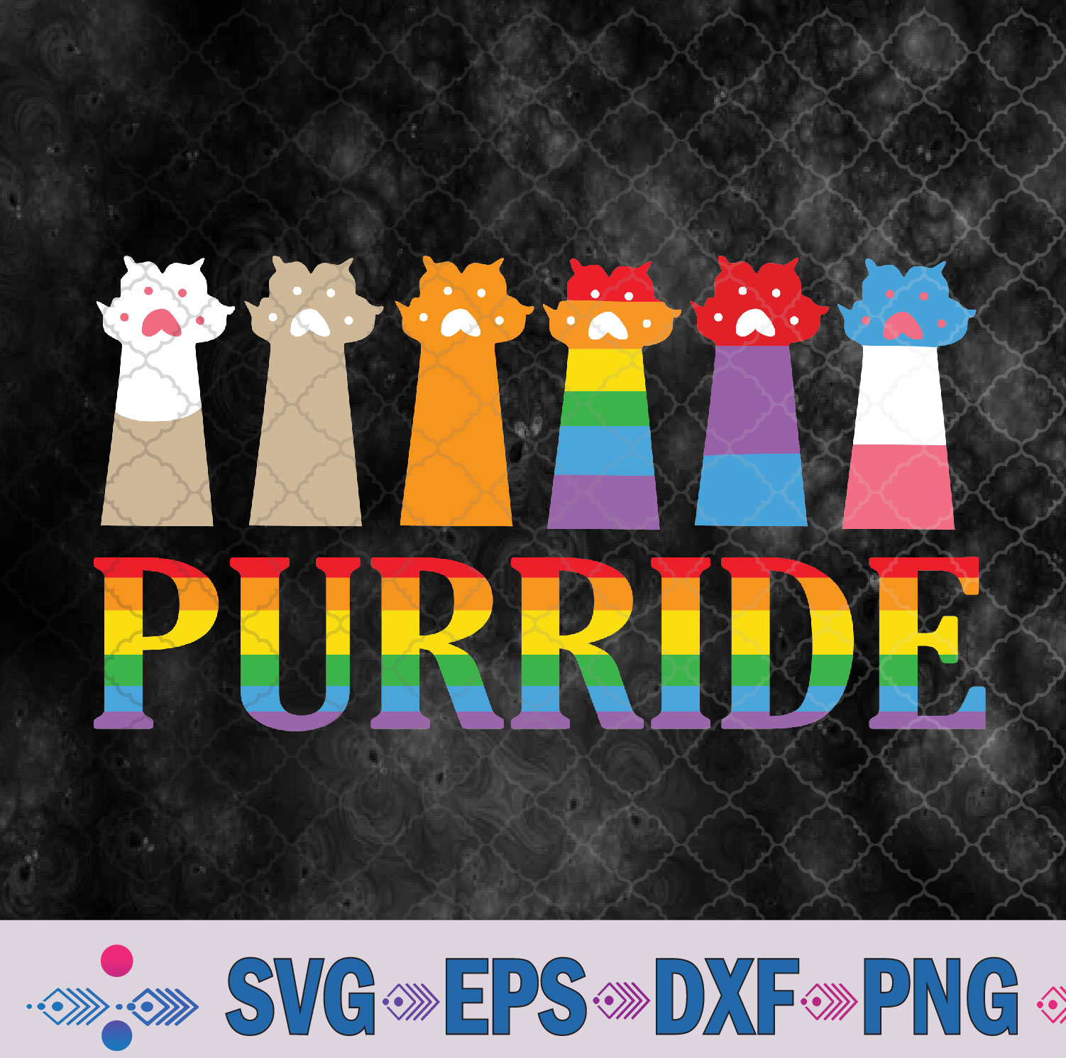 Cat Pride Svg, Lgbtq+ Rainbow Apparel, Cat Lover Svg, Png, Digital Download