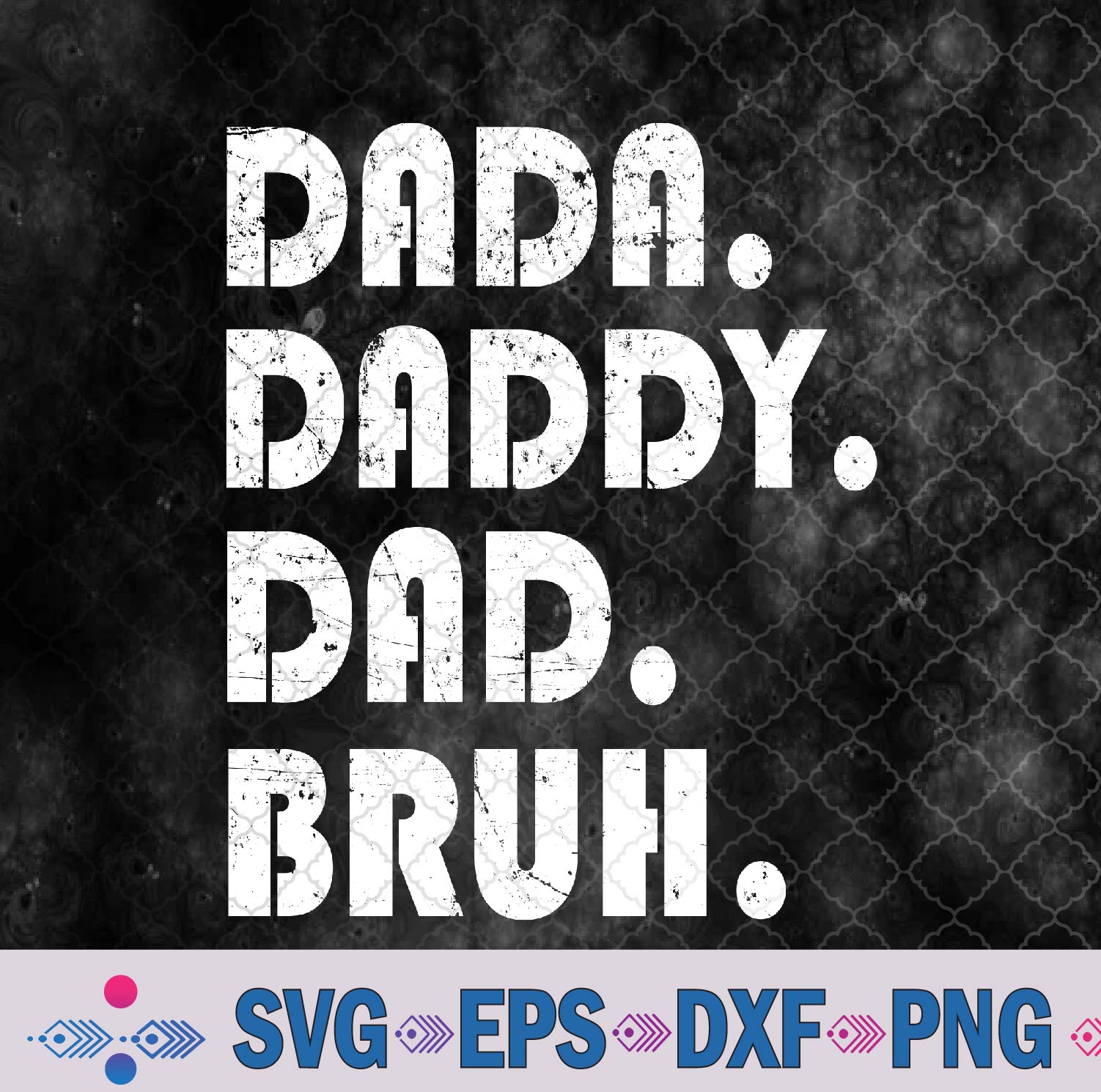 Dada Daddy Dad Bruh Gifts Men Funny Fathers Day Dad Vintage Svg, Png, Digital Download