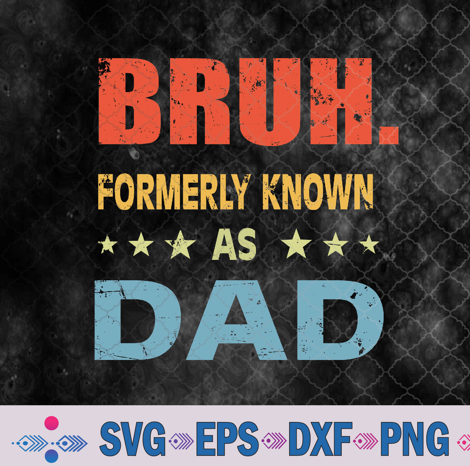 Fathers Day Dad Funny Bruh Formerly Known As Dad Papa Svg Design