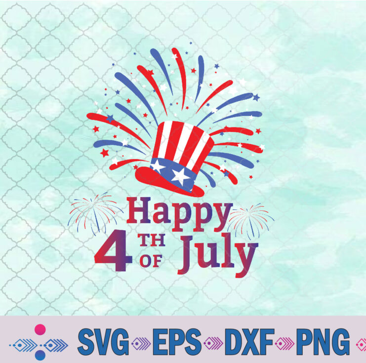 Happy 4th Of July America Celebrating Freedom Svg, Png, Digital Download