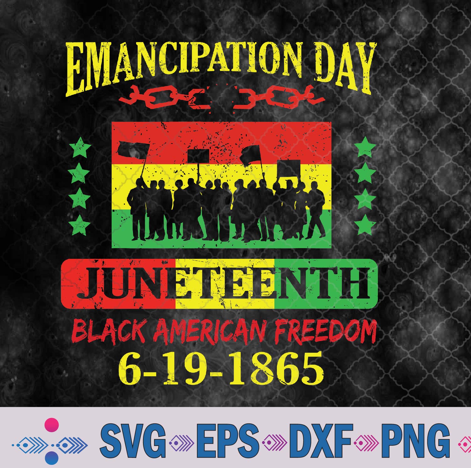 Juneteenth Black History Celebrating Black Freedom 1865 Svg, Png, Digital Download