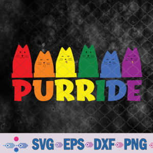 Lgbtq Cat Svg, Rainbow Purride Svg, Pride Cat Svg, Lgbt Animal Svg, Png, Digital Download