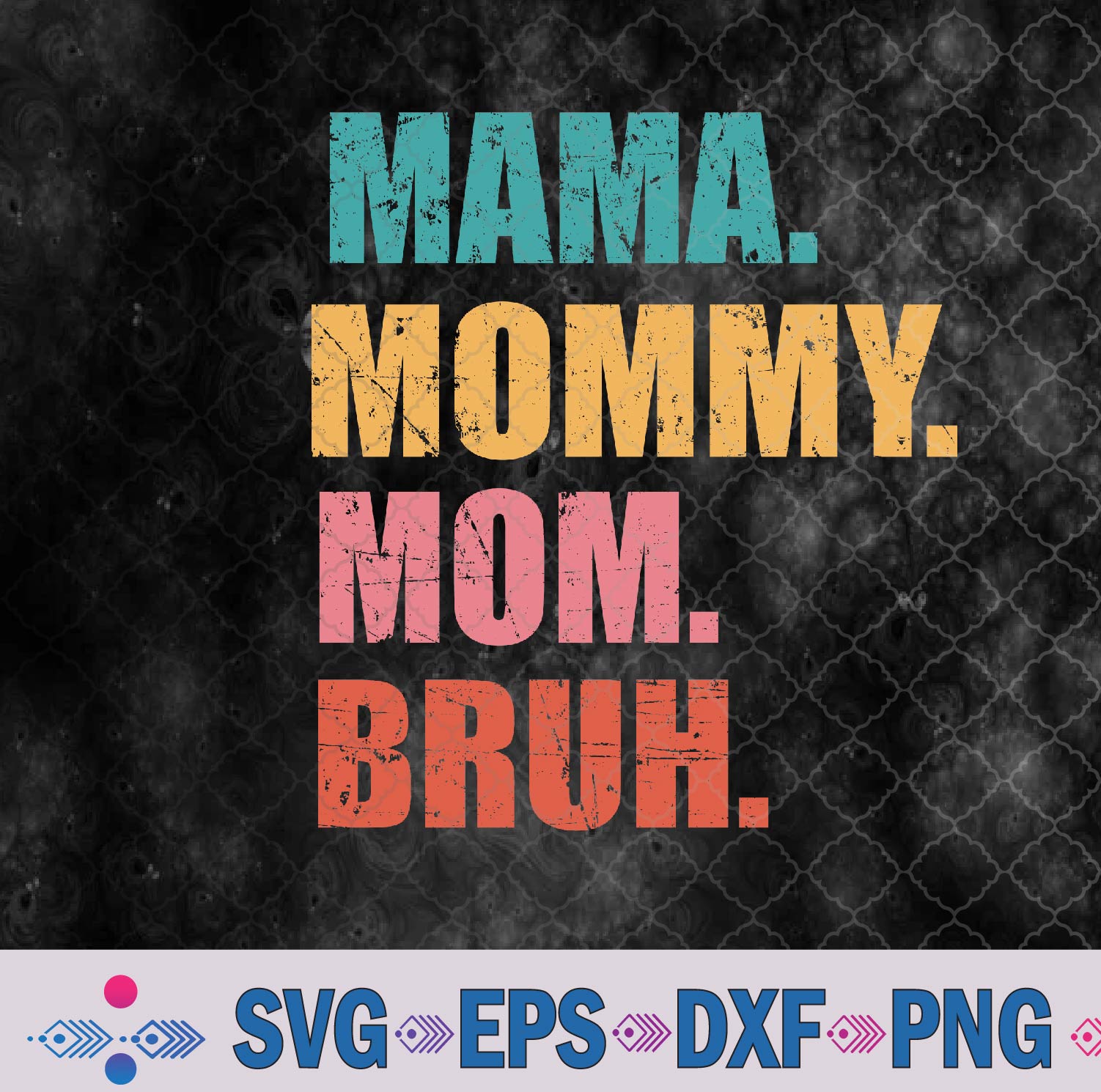 Mama Mommy Mom Bruh Retro Groovy Funny Mother’s Day Svg, Png, Digital Download