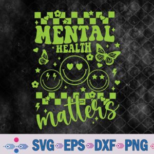 Mental Health Awareness Heart Wear Green For Mental Health Svg, Png, Digital Download