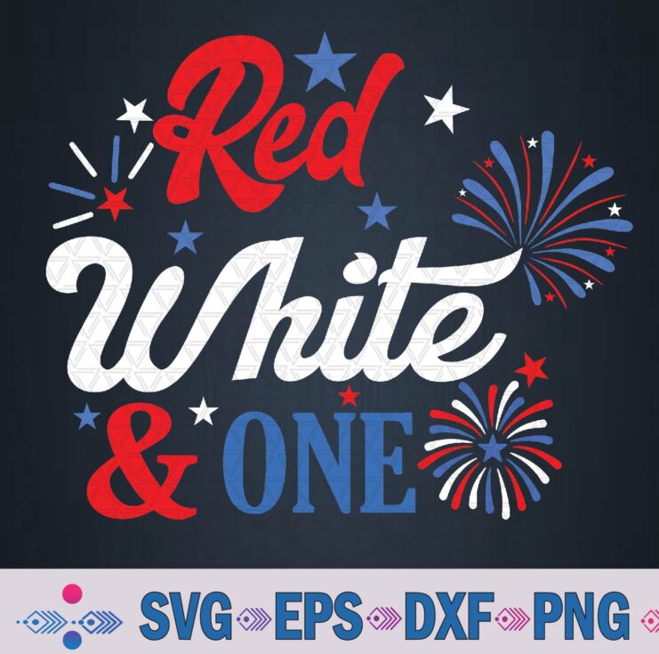 Red White And One 4th Of July 1st Birthday Patriotic Svg, Png, Digital Download