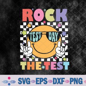 Rock The Test Testing Day Retro Motivational Teacher Student Svg, Png, Digital Download