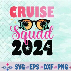 Squad Crew Cruise 2024 Summer Vacation Matching Family Group Svg, Png, Digital Download
