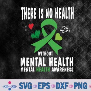 Womens Hearts There Is No Health Without Mental Health Awareness Svg, Png, Digital Download