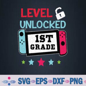 1st Grade Level Unlocked Gamer First Day Of School Svg, Png Design