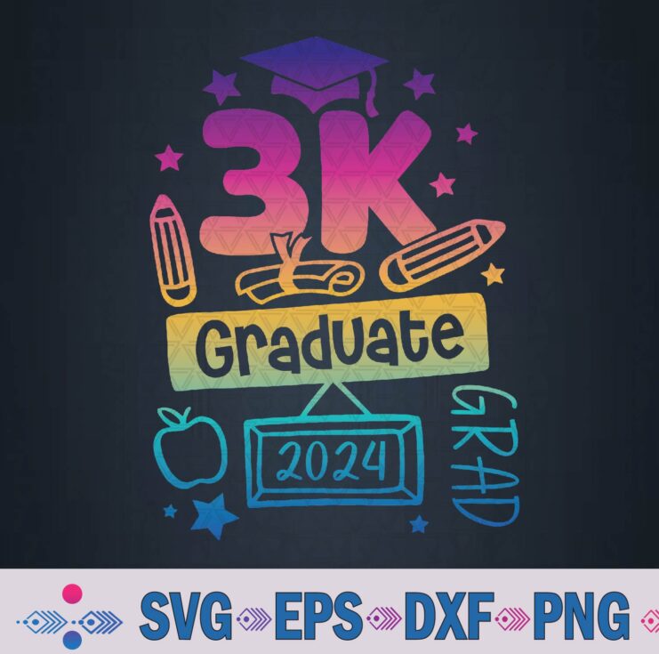 3k Graduate 2024 Funny 3k Kindergarten Graduation Svg Design