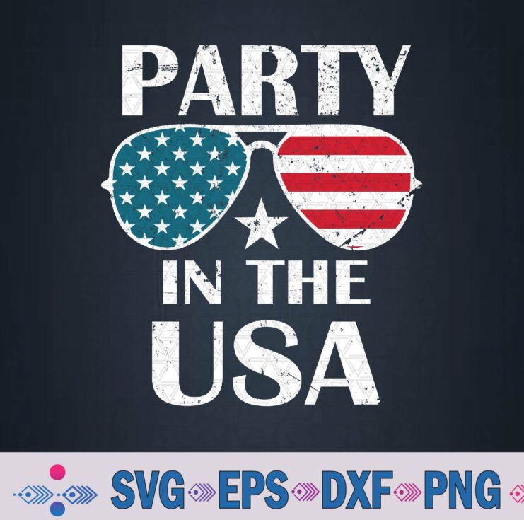 American Flag Party In Usa 4th July Patriotic Svg, Png, Digital Download