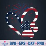 American Flag Patriotic Dog & Cat Paw 4th Of July Svg Design