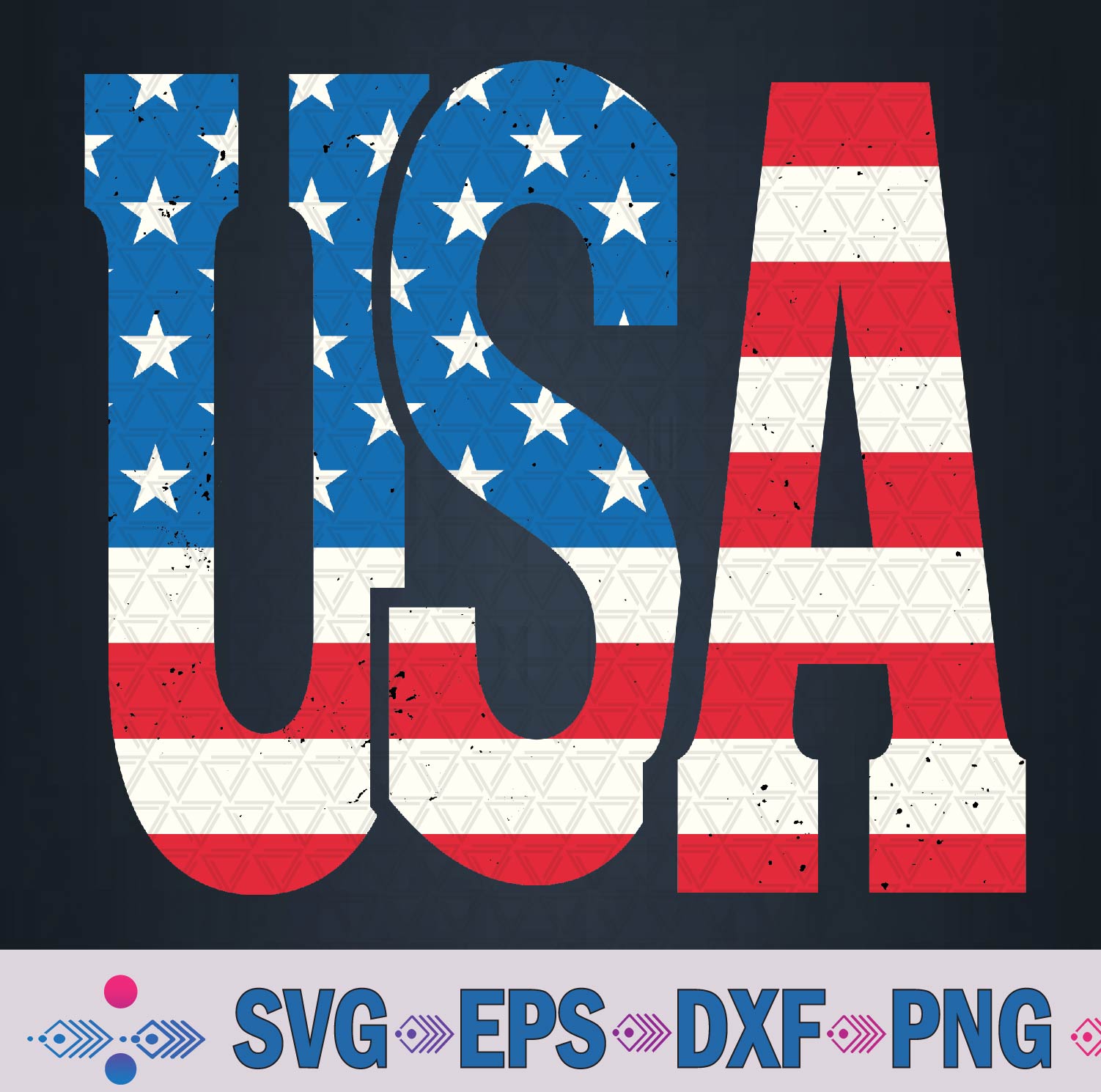 American Flag Usa Patriotic Us 4th Of July Svg Design