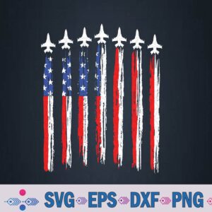 American Patriotic Fighter Jets Usa Flag Waving 4th Of July Svg, Png, Digital Download