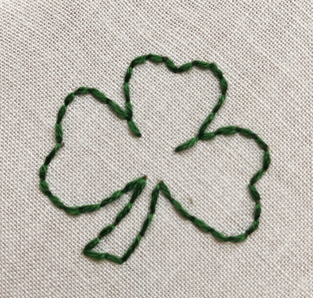 Back Stitch Shamrock