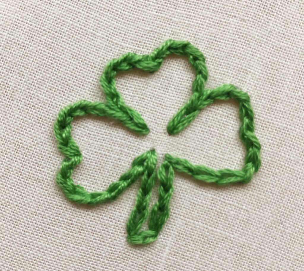 Chain Stitch Shamrock