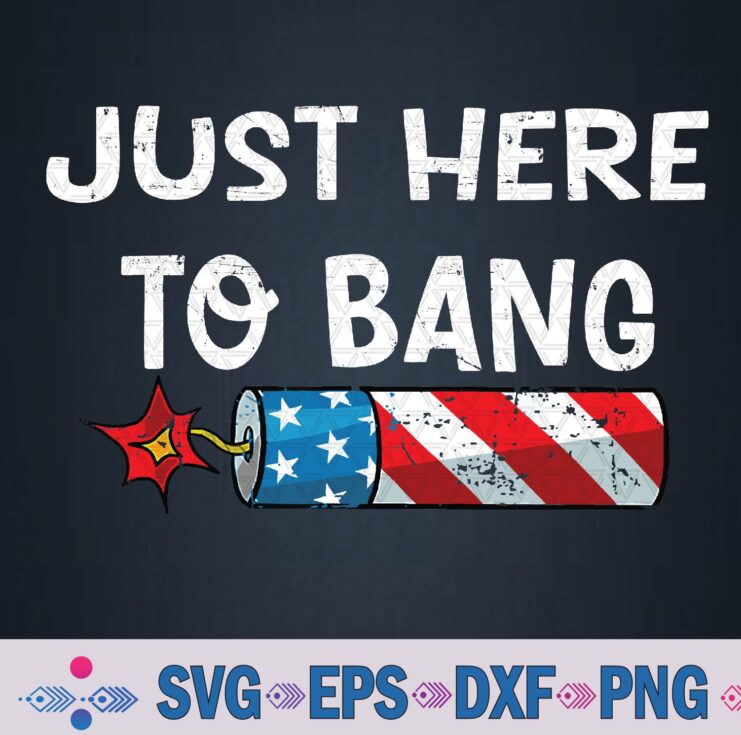 Funny Fourth Of July 4th Of July I'm Just Here To Bang Svg Design