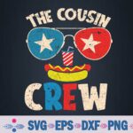 Funny Red White And Blue Cousin Crew 2024 Happy 4th Of July Svg, Png, Digital Download