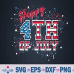 Happy 4th Of July Patriotic American Us Flag Fourth Of July Svg Design