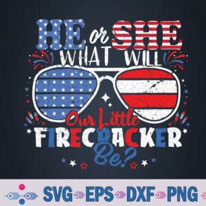 He Or She What Will Our Little Firecracker Be Gender Reveal Svg Design