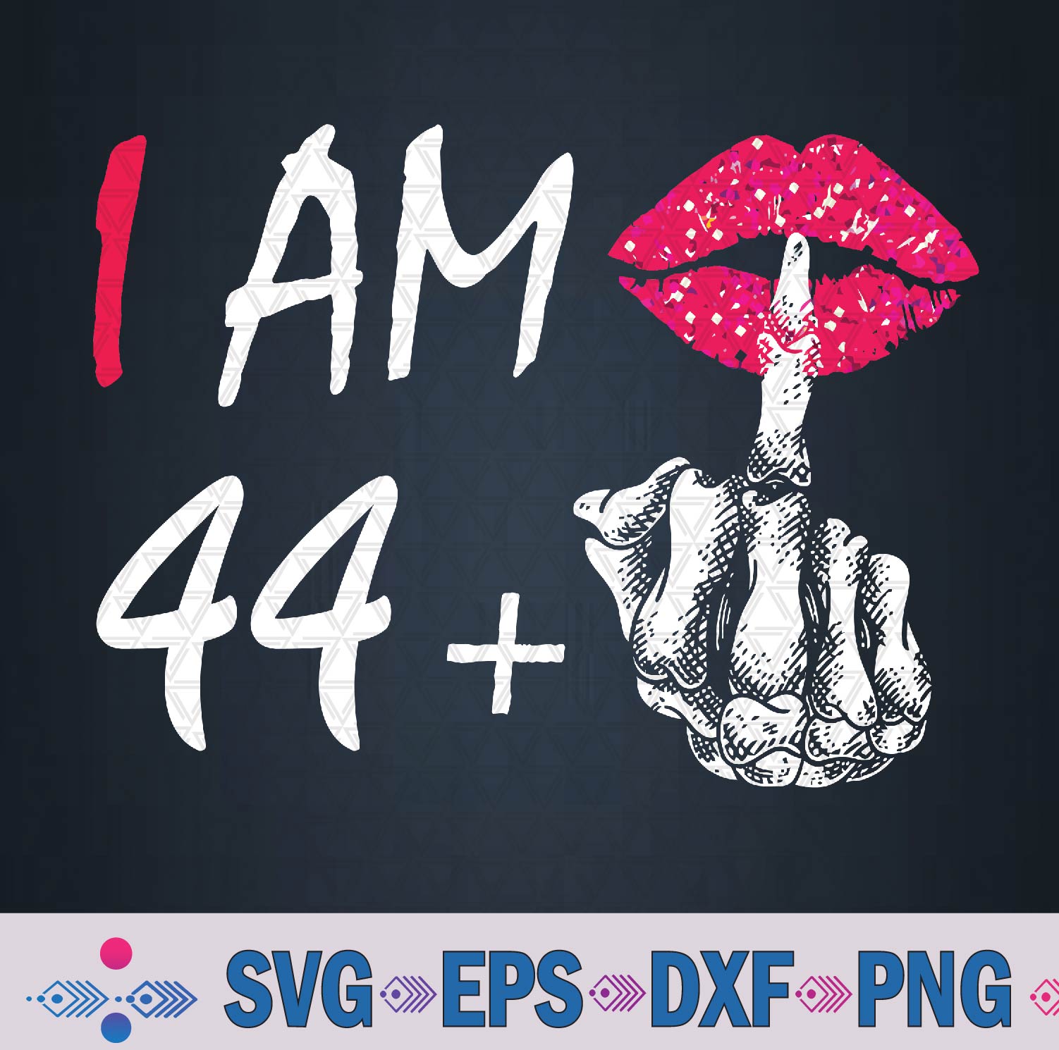 I Am 44 Plus Middle Finger Funny 45th Women’s Birthday Svg Design