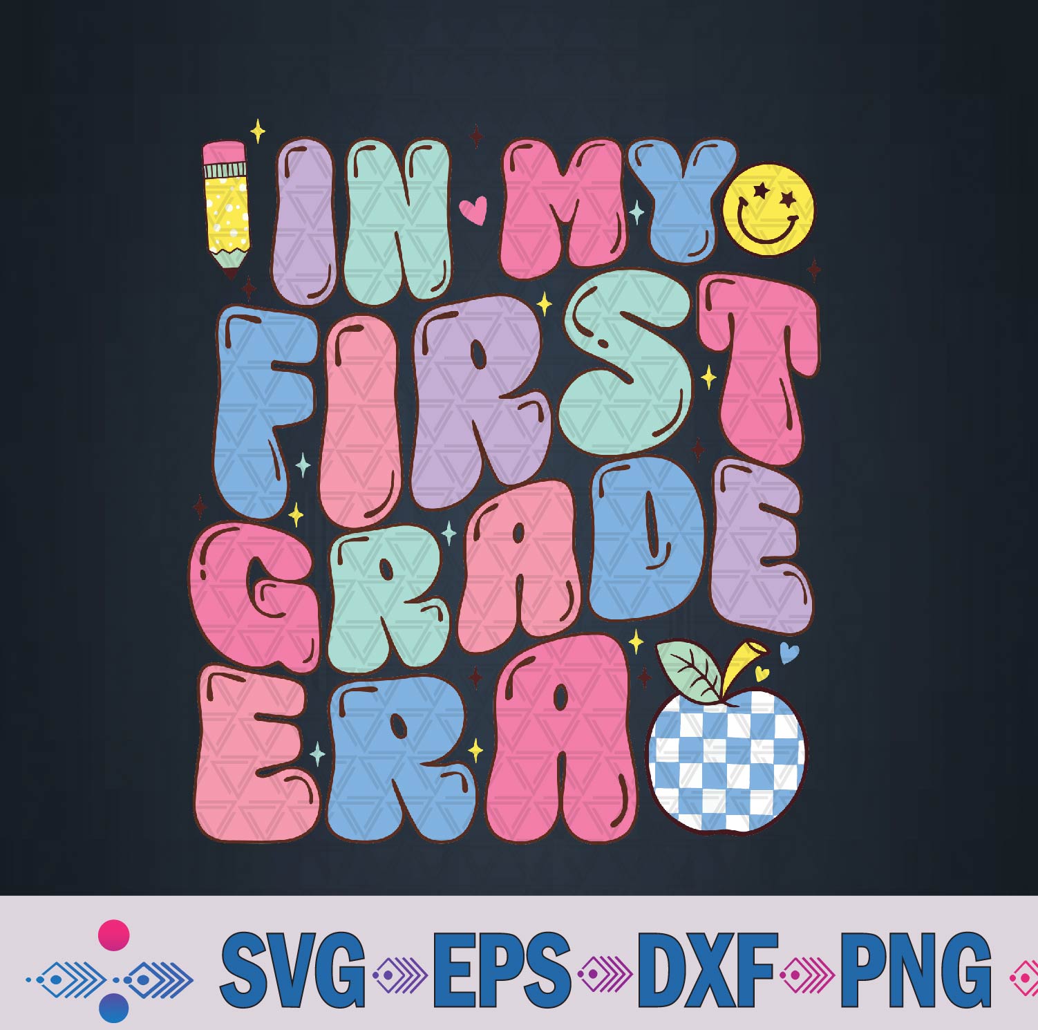 In My First Grade Era Groovy Back To School Svg, Png Design