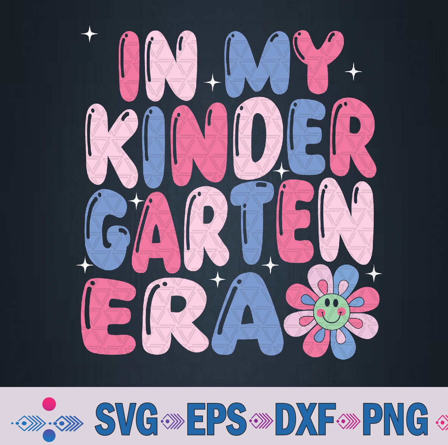 In My Kindergarten Era Groovy Back To School Teacher Student Svg, Png Design