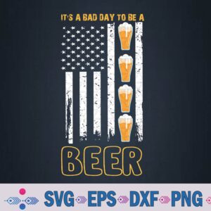 It's A Bad Day To Be A Beer Vintage Retro American Flag Svg, Png Design