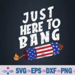 Just Here To Bang 4th July Usa Flag Grunt Svg Design