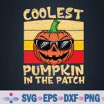 Kids Coolest Pumpkin In The Patch Halloween Svg, Png Design