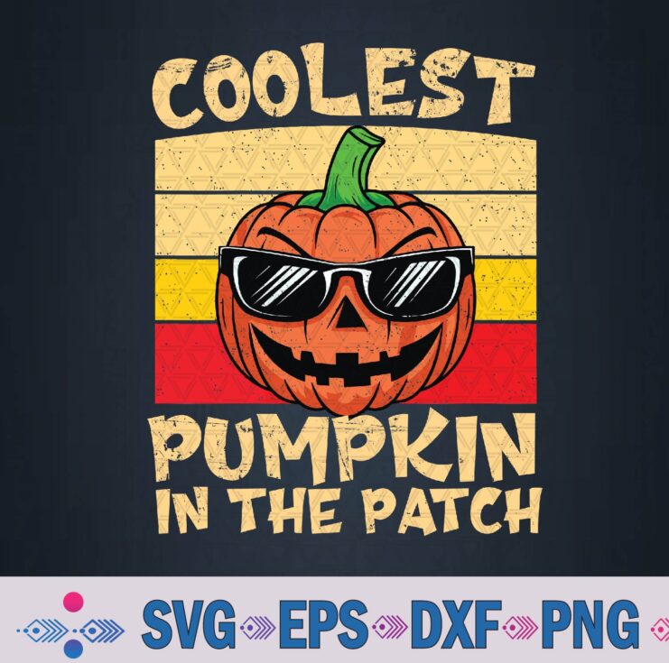 Kids Coolest Pumpkin In The Patch Halloween Svg, Png Design