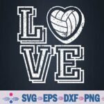 Lovely Beach Sport Lovers Volley Ball Player Love Volleyball Svg, Png Design