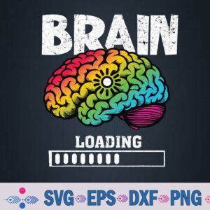 Rainbow Brain Loading Progress Bar Happy Back To School 2024 Svg, Png Design