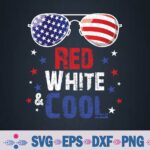 Red White & Cool 4th Of July Patriotic Svg Design