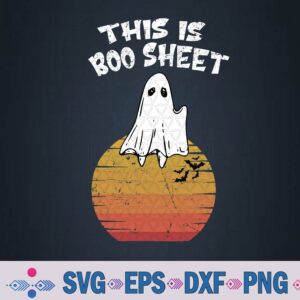 This Is Boo Sheet Ghost Retro Halloween Easy Svg, Png Design