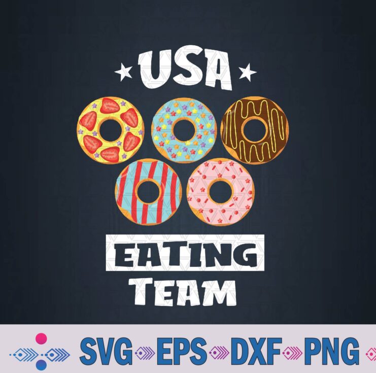 Usa Eating Team - Foodie Donut Party Svg, Png Design