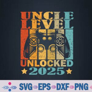 Uncle Level Unlocked 2025 Baby Announcement Uncle Gaming Svg, Png Design