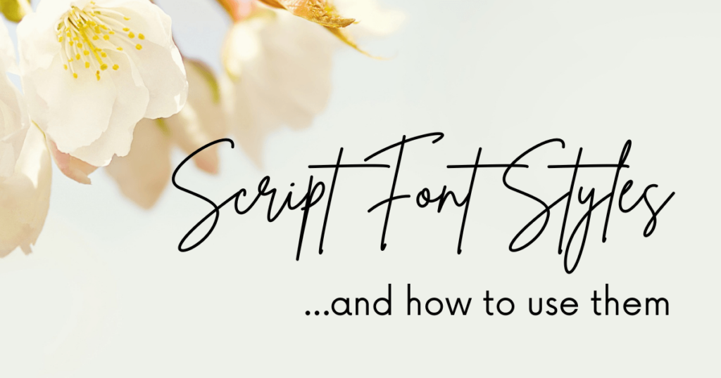 Scrip font styles