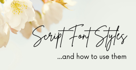 Scrip font styles